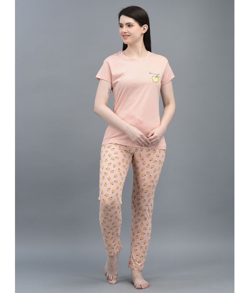     			Dollar Missy Pink Cotton Women's Nightwear Nightsuit Sets ( Pack of 1 )