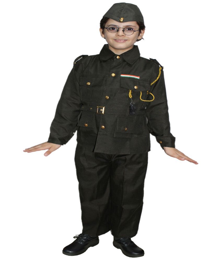     			Kaku Fancy Dresses Subhash Chandra Bose Costume For Boys | National Hero Freedom Fighter Fancy Dress For Independence Day & Republic Day - 2-3 Years