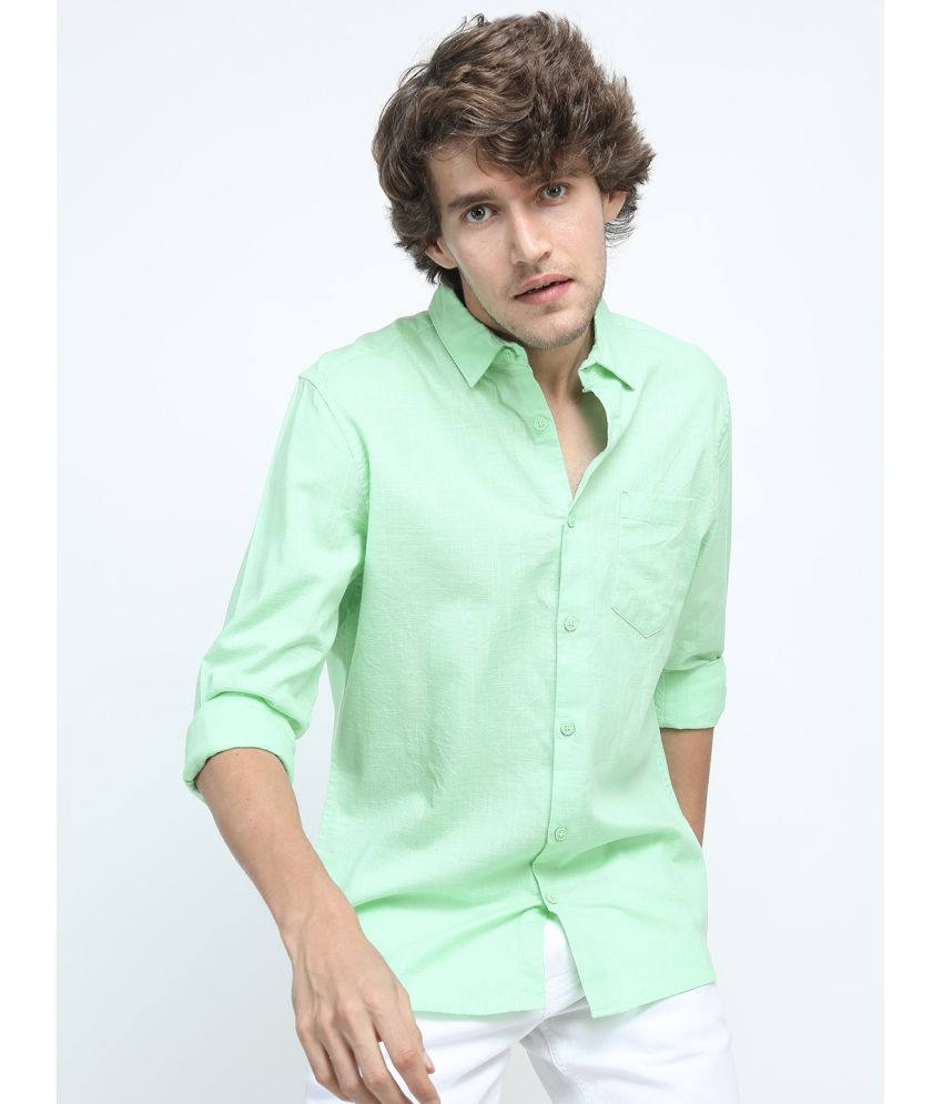     			Ketch 100% Cotton Regular Fit Solids Full Sleeves Men's Casual Shirt - Mint Green ( Pack of 1 )