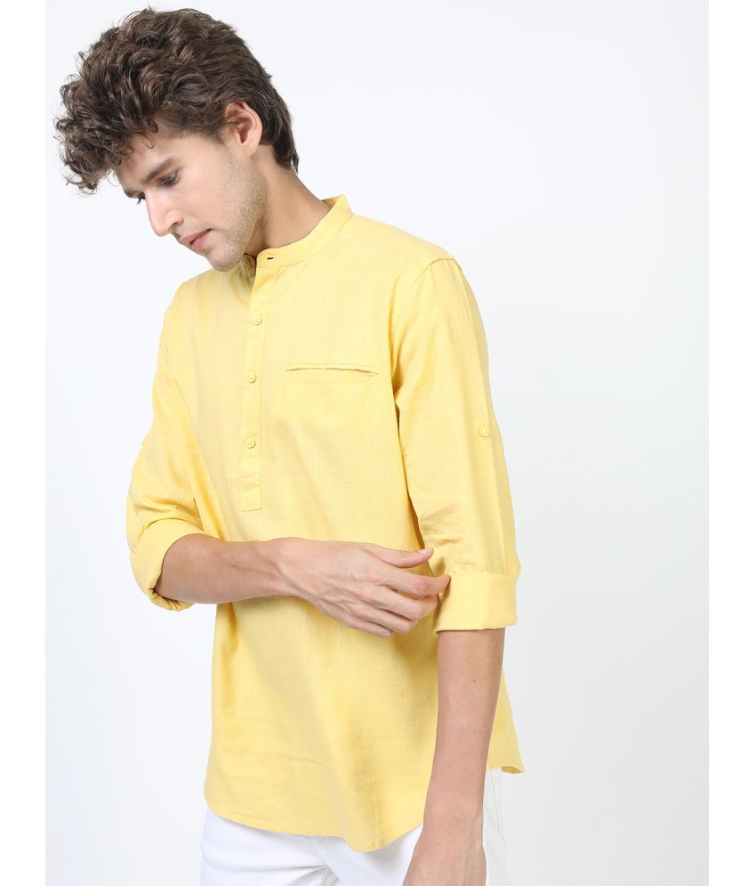     			Ketch 100% Cotton Regular Fit Solids Full Sleeves Men's Casual Shirt - Yellow ( Pack of 1 )