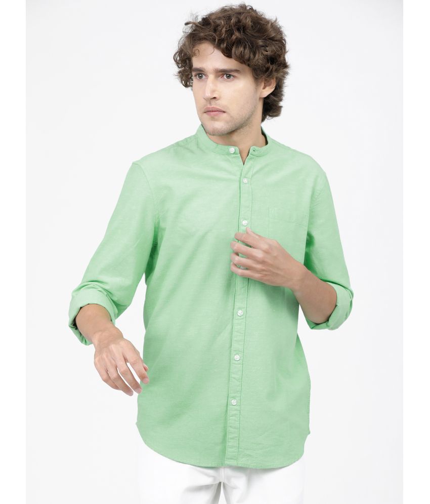     			Ketch Cotton Blend Regular Fit Solids Full Sleeves Men's Casual Shirt - Mint Green ( Pack of 1 )