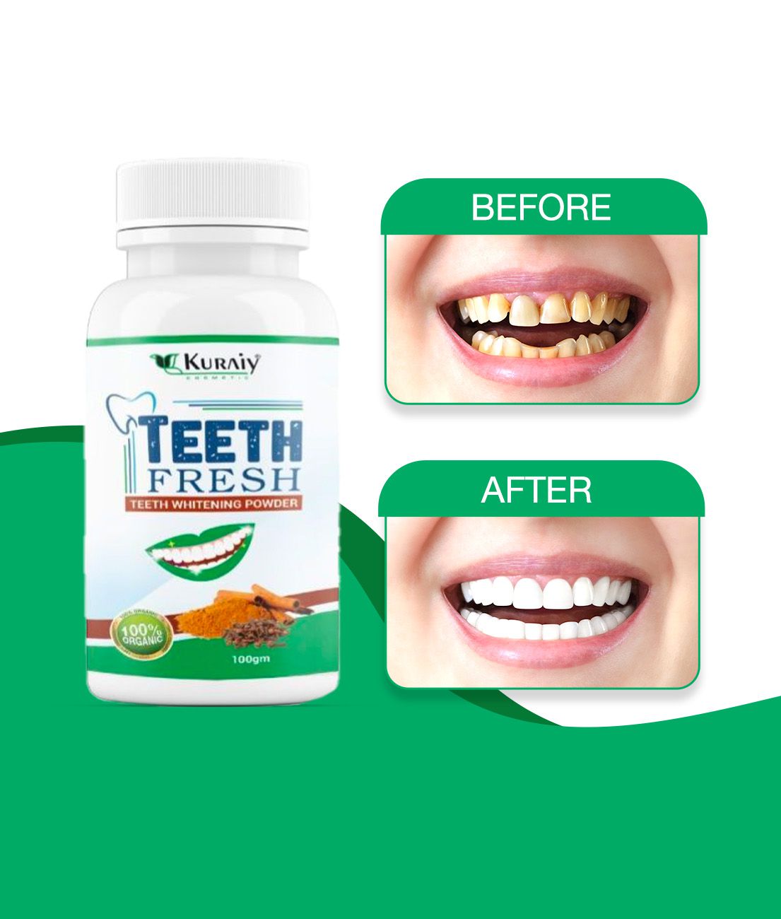     			KURAIY - Teeth Whitening Powder 100G
