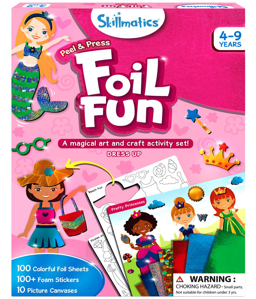     			Skillmatics Art & Craft Activity - Foil Fun Dress Up, No Mess Art For Kids, Craft Kits & Supplies, Diy Creative Activity, Gifts For Girls & Boys Ages 4, 5, 6, 7, 8, 9, Travel Toys,