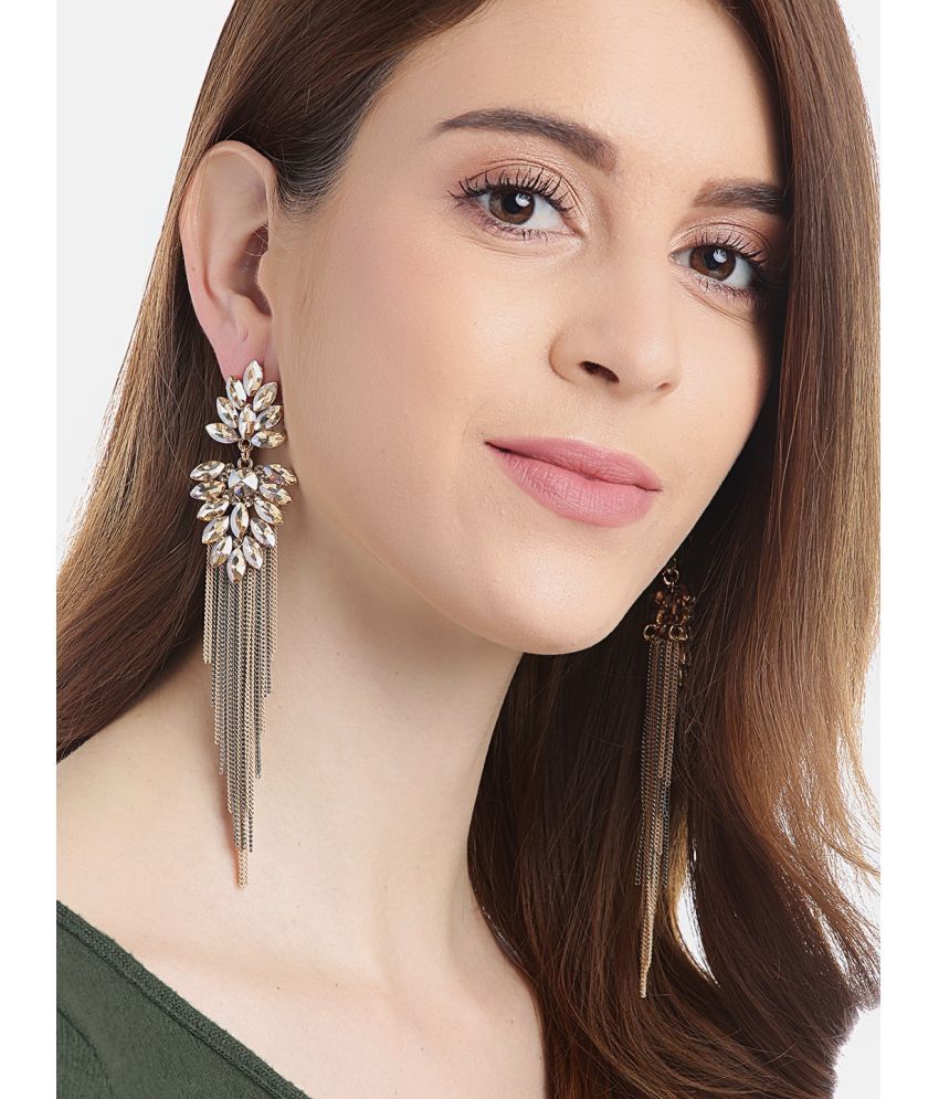     			YOUBELLA Brown Danglers Earrings ( Pack of 1 )