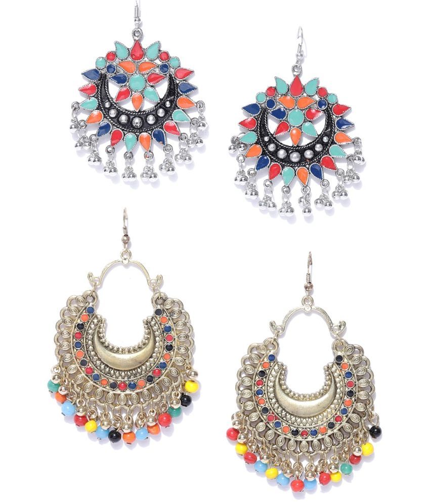     			YOUBELLA Multicolor Danglers Earrings ( Pack of 1 )