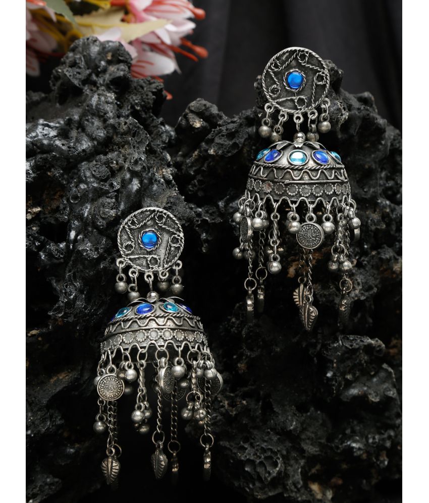     			YOUBELLA Silver Danglers Earrings ( Pack of 1 )