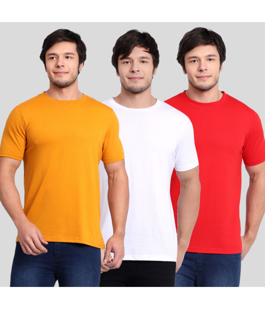     			Betrost 100% Cotton Regular Fit Solid Half Sleeves Men's T-Shirt - Multicolor ( Pack of 3 )