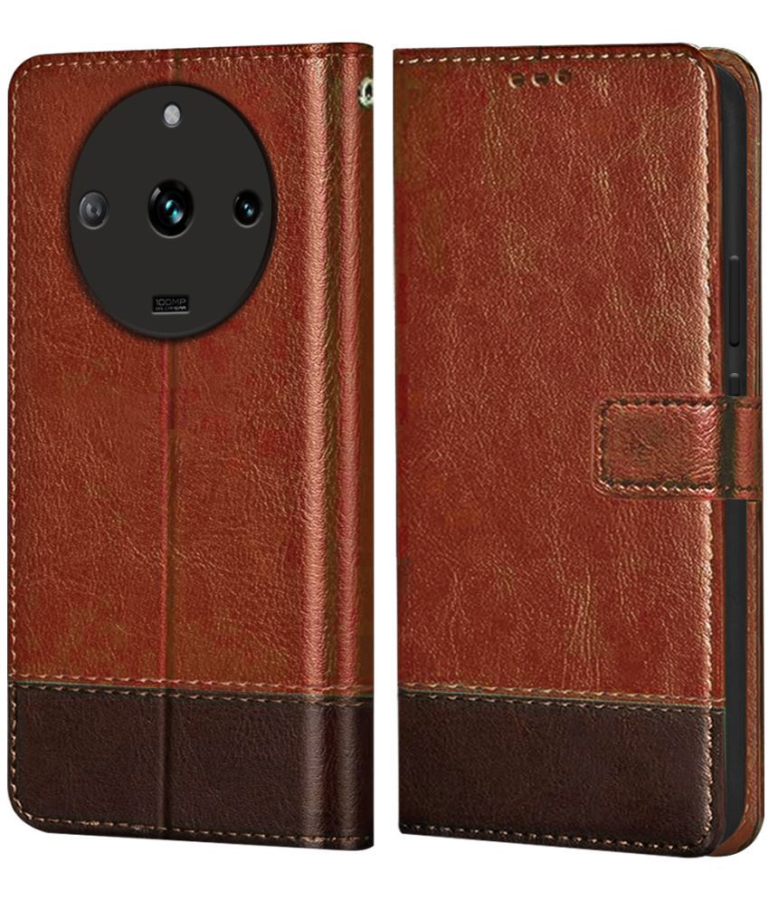     			Fashionury Brown Flip Cover Leather Compatible For Realme narzo 60 pro ( Pack of 1 )