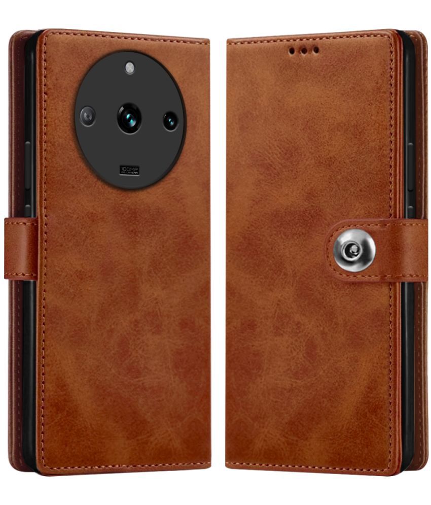     			Fashionury Brown Flip Cover Leather Compatible For Realme 11 Pro ( Pack of 1 )