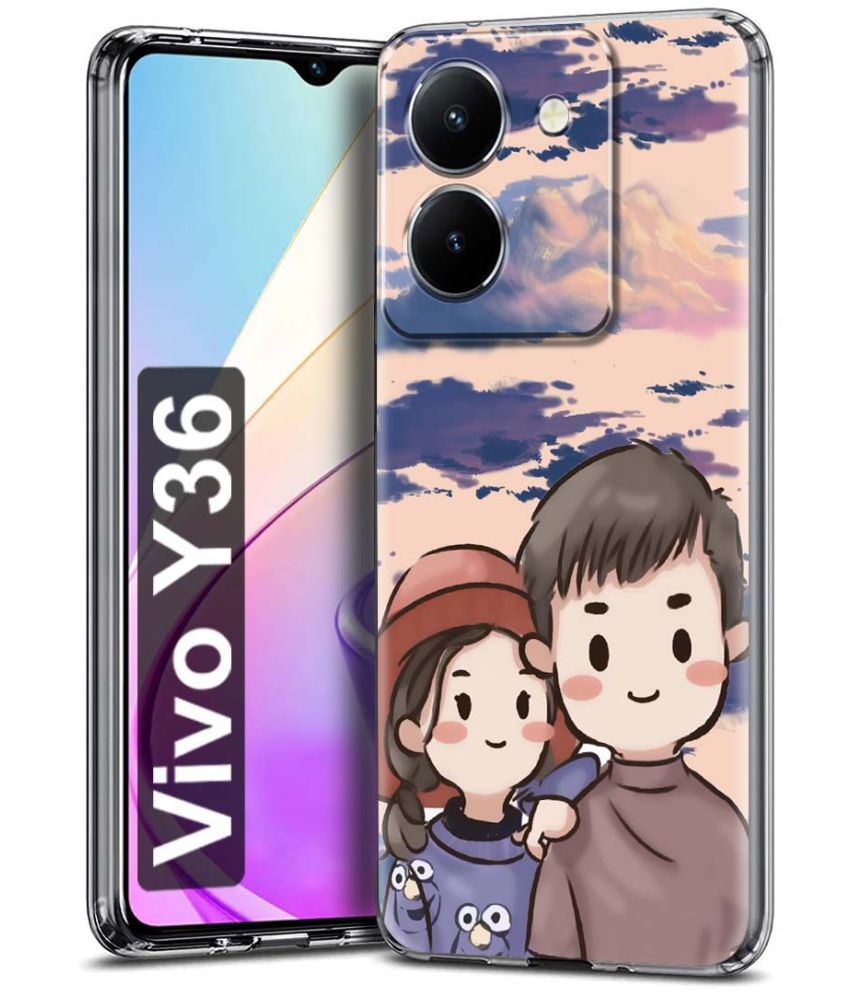     			Fashionury Multicolor Printed Back Cover Silicon Compatible For Vivo Y36 ( Pack of 1 )