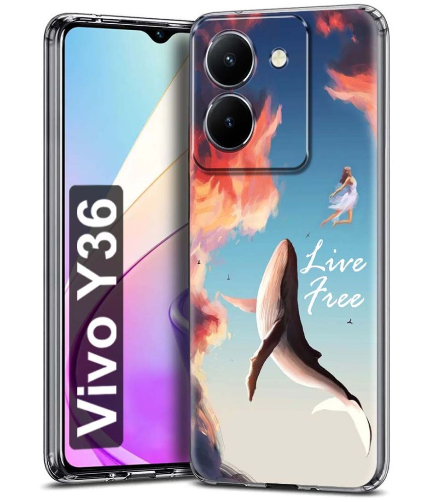     			Fashionury Multicolor Printed Back Cover Silicon Compatible For Vivo Y36 ( Pack of 1 )