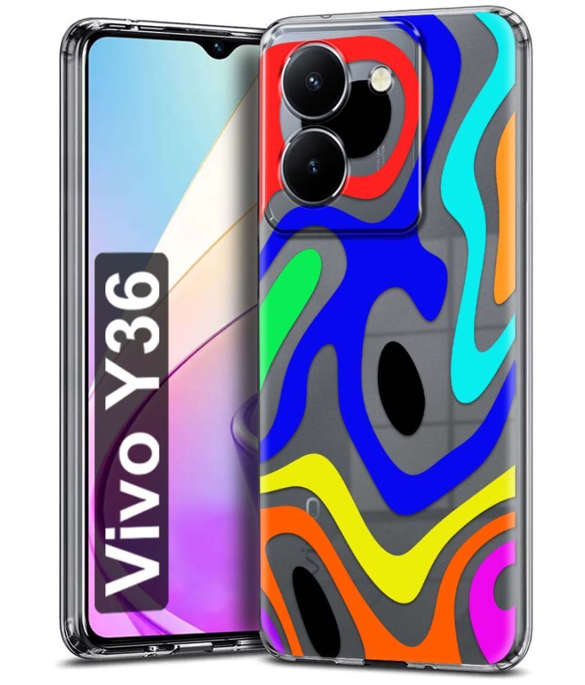     			Fashionury Multicolor Printed Back Cover Silicon Compatible For Vivo Y36 ( Pack of 1 )