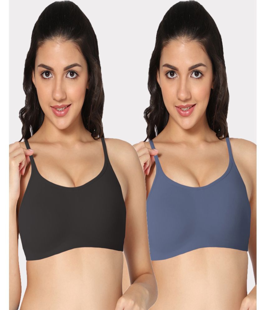     			IN CARE LINGERIE Multicolor Lycra Non Padded Women's Everyday Bra ( Pack of 2 )