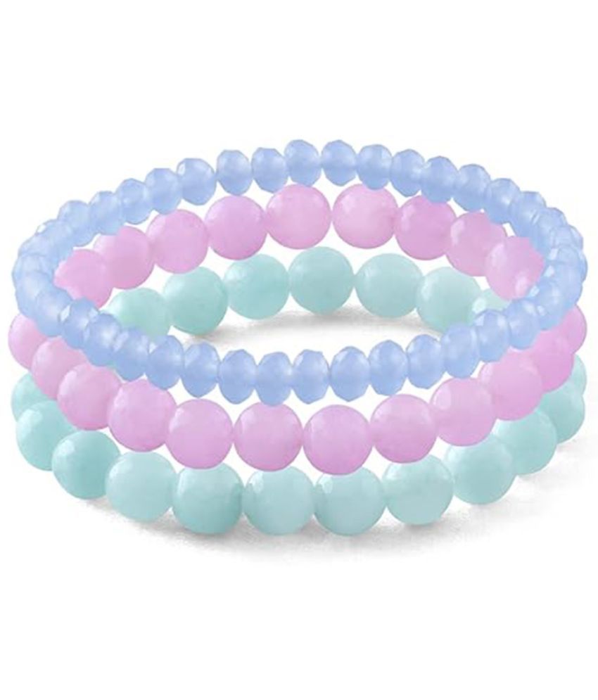     			JFL - Jewellery For Less Light Blue Bracelet ( Pack of 3 )