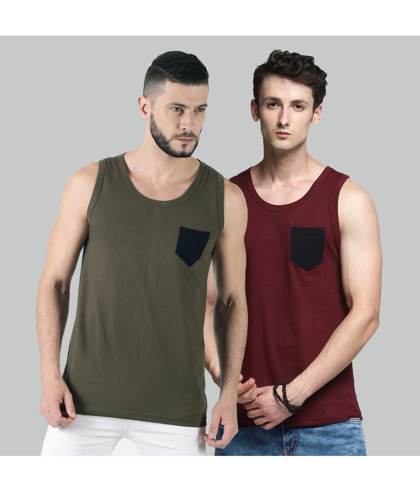     			Trends Tower Pack of 2 Cotton Men's Vest ( Multi )