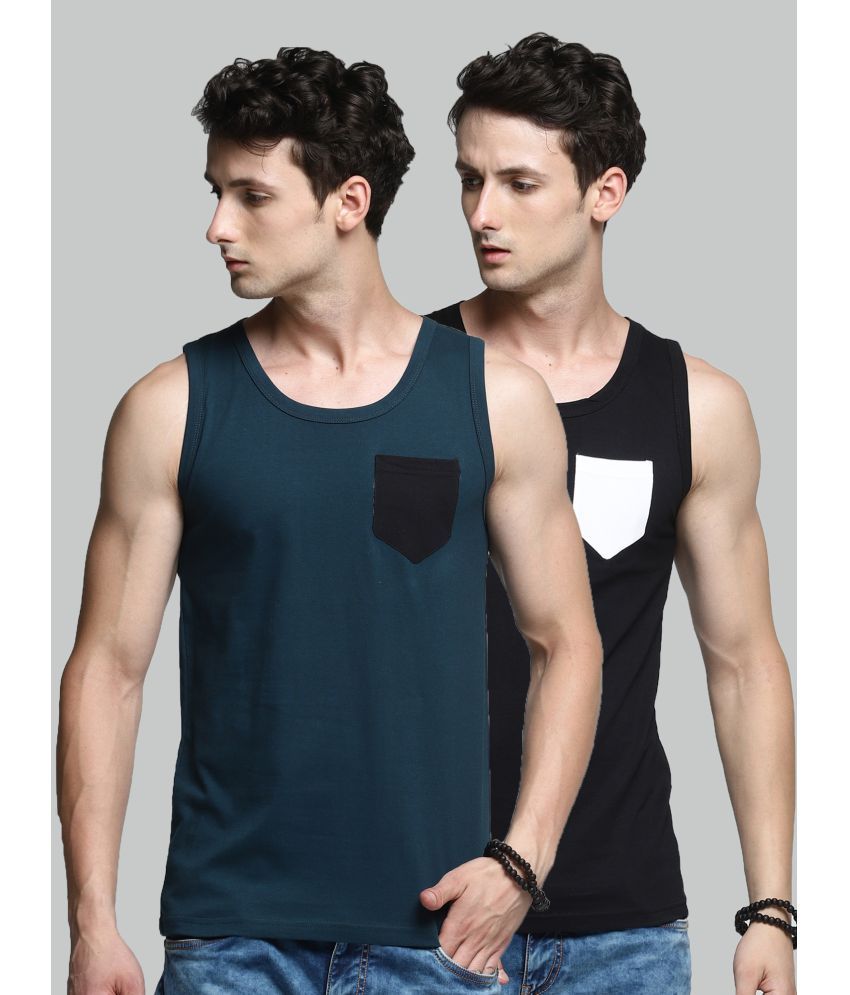     			Pack of 2 Trends Tower Cotton Men's Vest ( Multi )