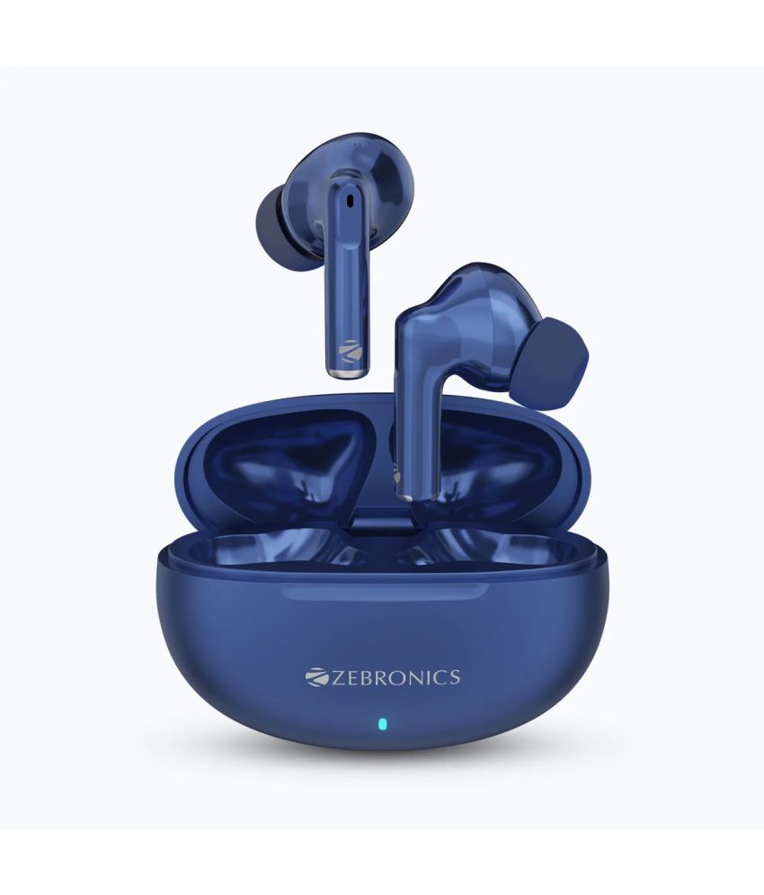     			Zebronics Zeb-Chime Bluetooth True Wireless (TWS) In Ear 8 Hours Playback Voice assistant IPX5(Splash & Sweat Proof) Blue