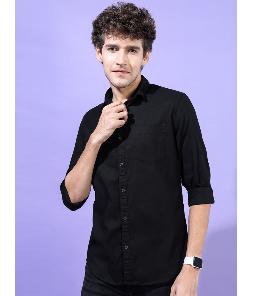     			Ketch 100% Cotton Regular Fit Solids Full Sleeves Men's Casual Shirt - Black ( Pack of 1 )