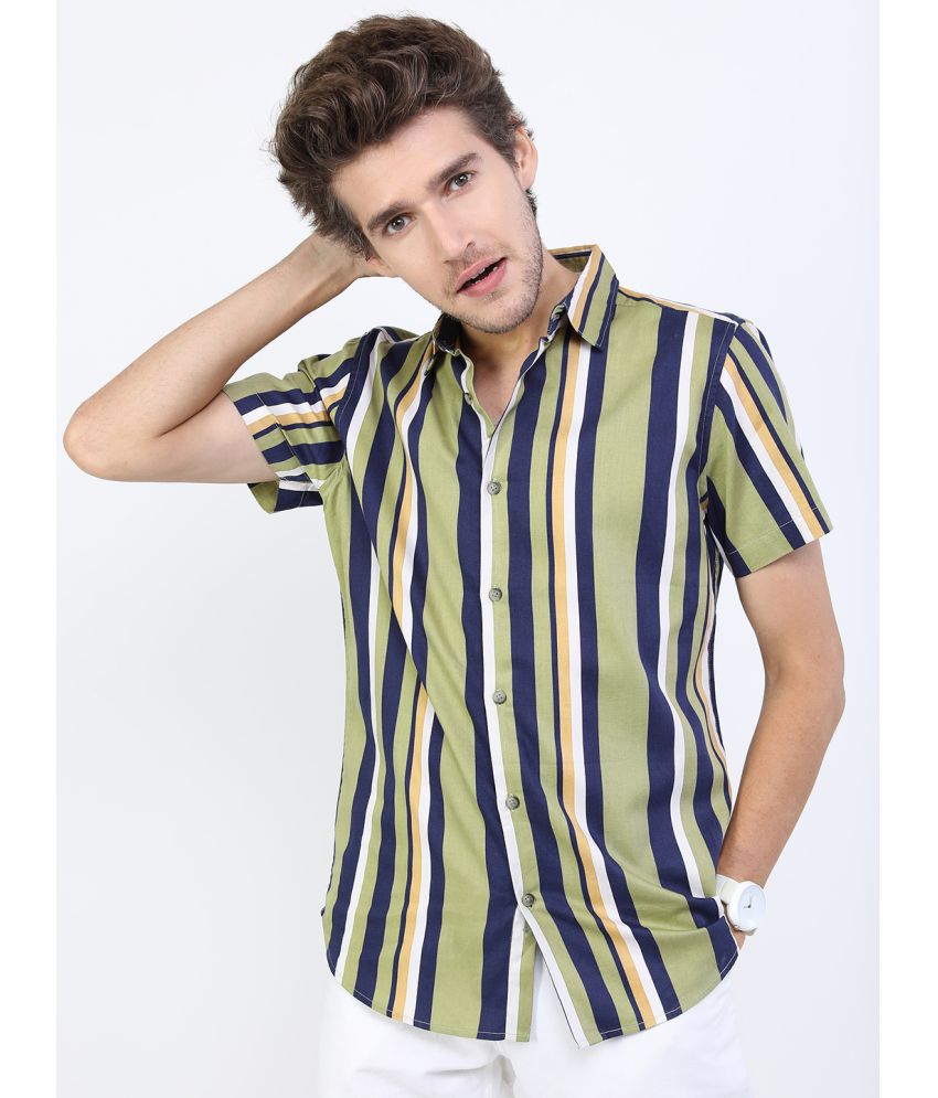     			Ketch 100% Cotton Regular Fit Striped Half Sleeves Men's Casual Shirt - Multicolor ( Pack of 1 )
