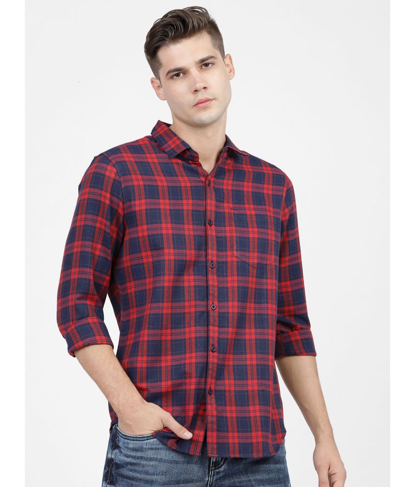     			Ketch Cotton Blend Regular Fit Checks Full Sleeves Men's Casual Shirt - Multicolor ( Pack of 1 )