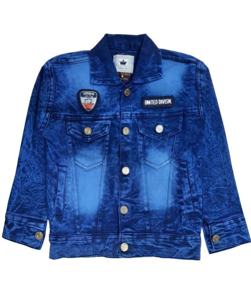     			LITTLE PANDA Blue Denim Boys Denim Jacket ( Pack of 1 )