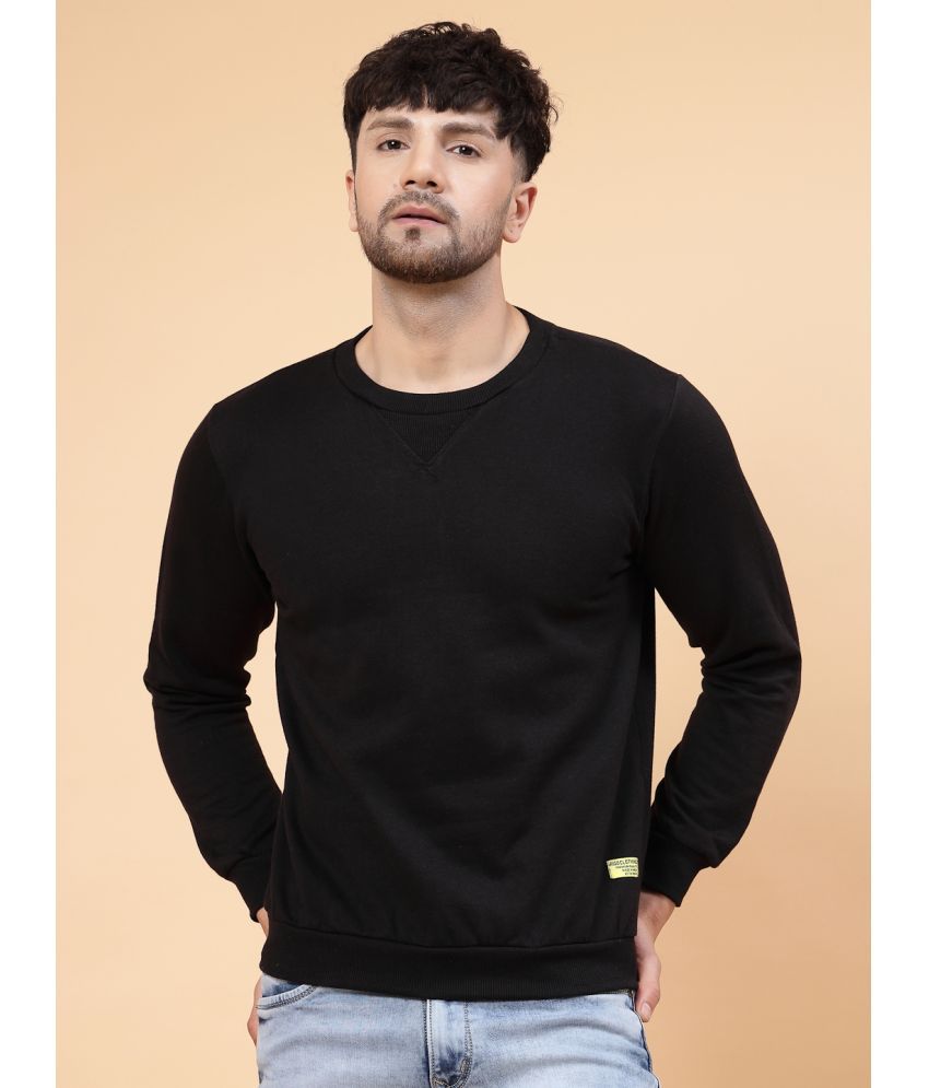     			Rigo Fleece Round Neck Men's Sweatshirt - Black ( Pack of 1 )