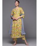 Varanga Cotton Printed Kurti With Pants Women's Stitched Salwar Suit - Yellow ( Pack of 1 )