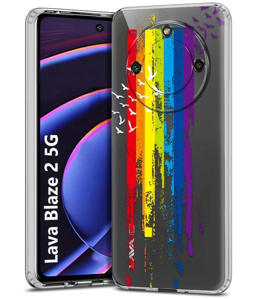     			Fashionury Multicolor Printed Back Cover Silicon Compatible For Lava Blaze 2 ( Pack of 1 )