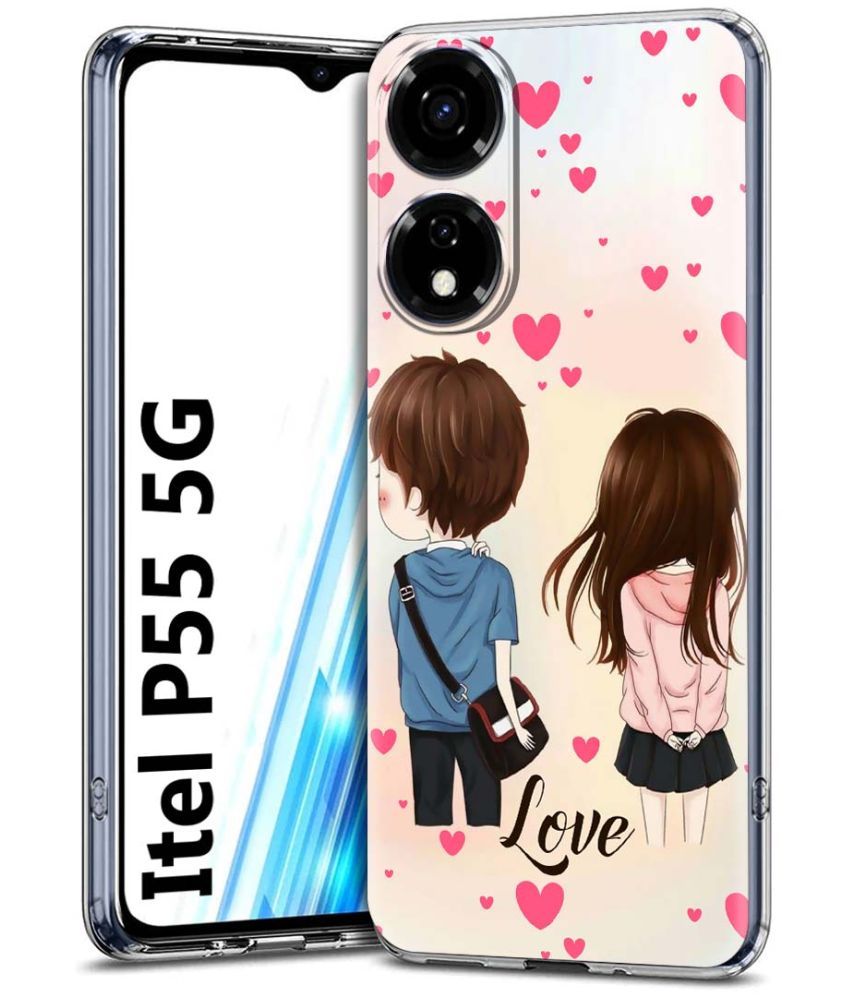     			Fashionury Multicolor Printed Back Cover Silicon Compatible For Itel P55 5G ( Pack of 1 )