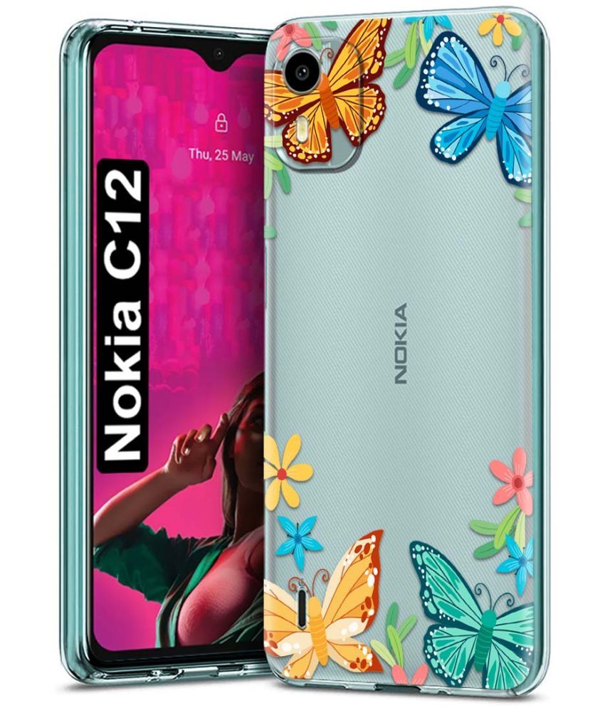     			Fashionury Multicolor Printed Back Cover Silicon Compatible For Nokia C12 ( Pack of 1 )