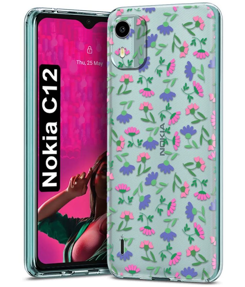     			Fashionury Multicolor Printed Back Cover Silicon Compatible For Nokia C12 ( Pack of 1 )