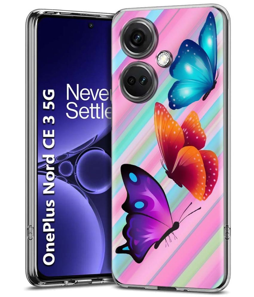     			Fashionury Multicolor Printed Back Cover Silicon Compatible For OnePlus Nord CE 3 5G ( Pack of 1 )