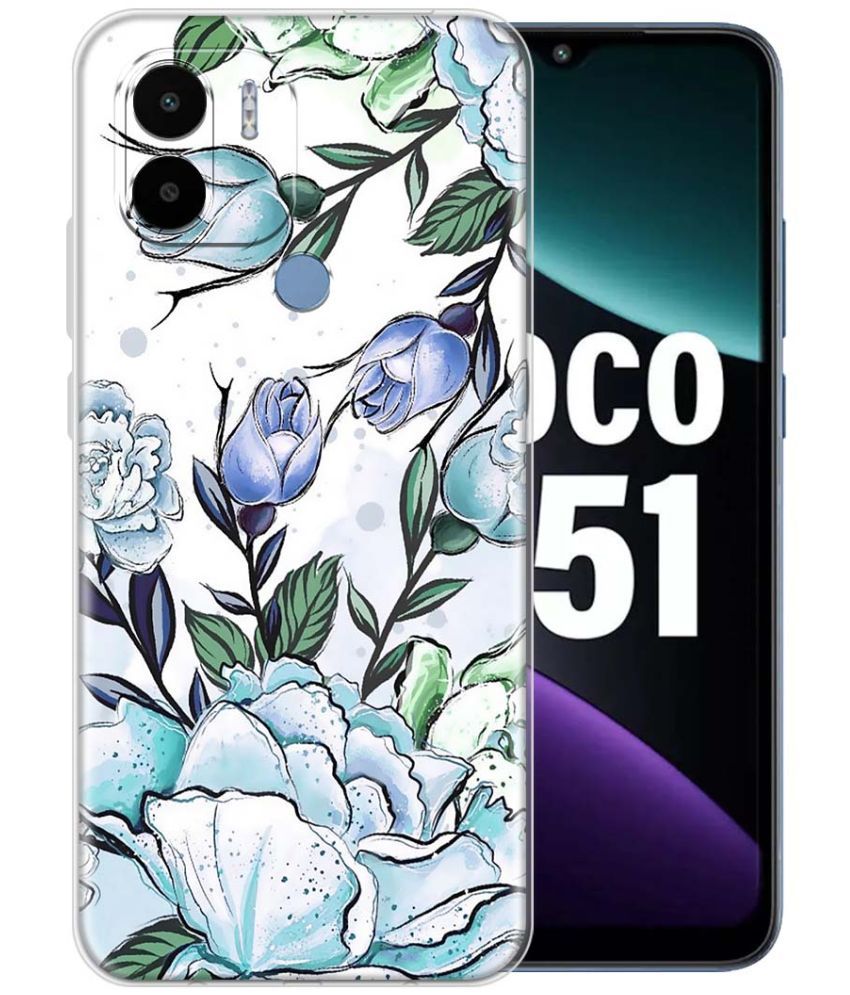     			Fashionury Multicolor Printed Back Cover Silicon Compatible For Poco C51 ( Pack of 1 )