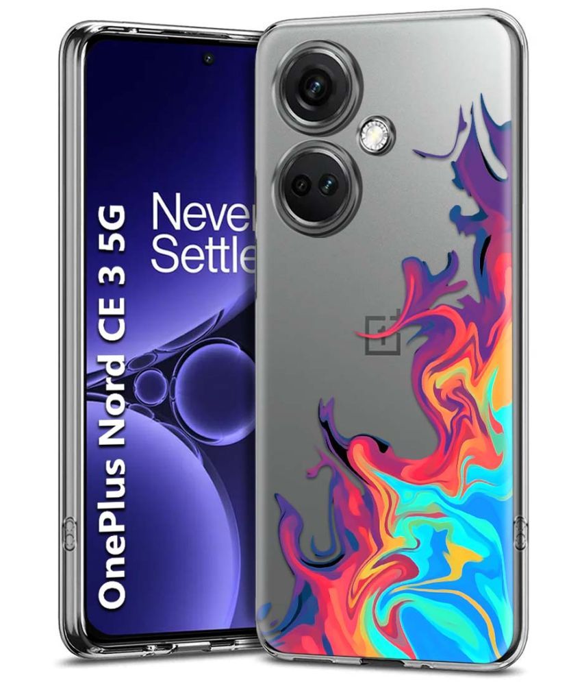     			Fashionury Multicolor Printed Back Cover Silicon Compatible For OnePlus Nord CE 3 5G ( Pack of 1 )