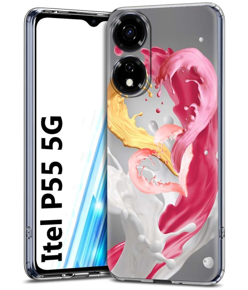     			Fashionury Multicolor Printed Back Cover Silicon Compatible For Itel P55 5G ( Pack of 1 )