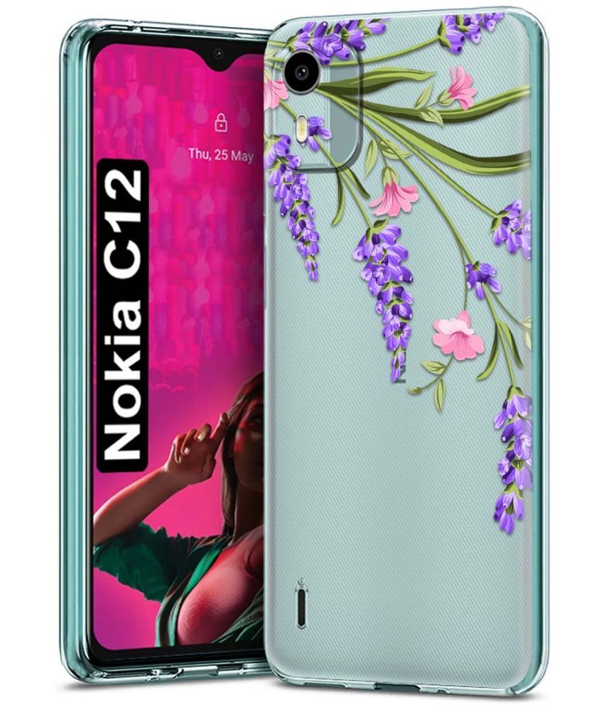     			Fashionury Multicolor Printed Back Cover Silicon Compatible For Nokia C12 ( Pack of 1 )