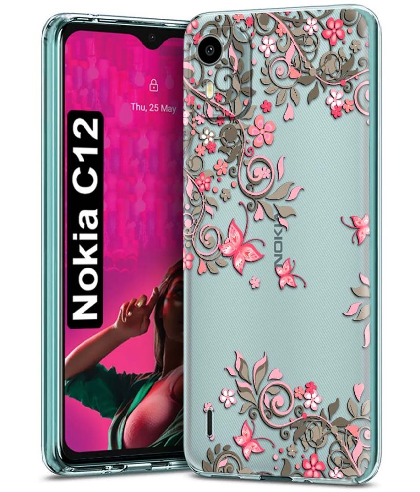     			Fashionury Multicolor Printed Back Cover Silicon Compatible For Nokia C12 ( Pack of 1 )