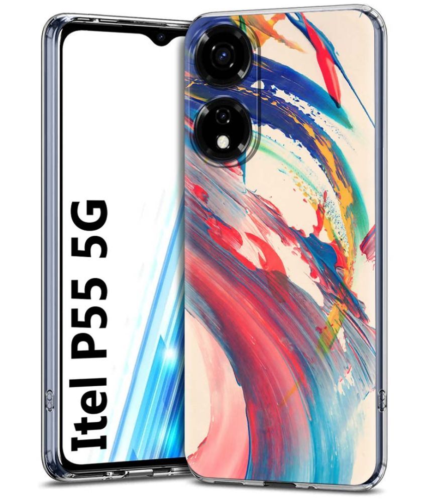     			Fashionury Multicolor Printed Back Cover Silicon Compatible For Itel P55 5G ( Pack of 1 )