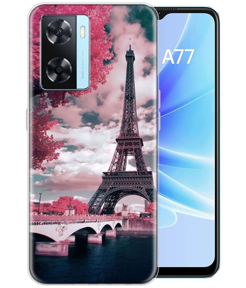     			Fashionury Multicolor Printed Back Cover Silicon Compatible For Oppo A77 ( Pack of 1 )