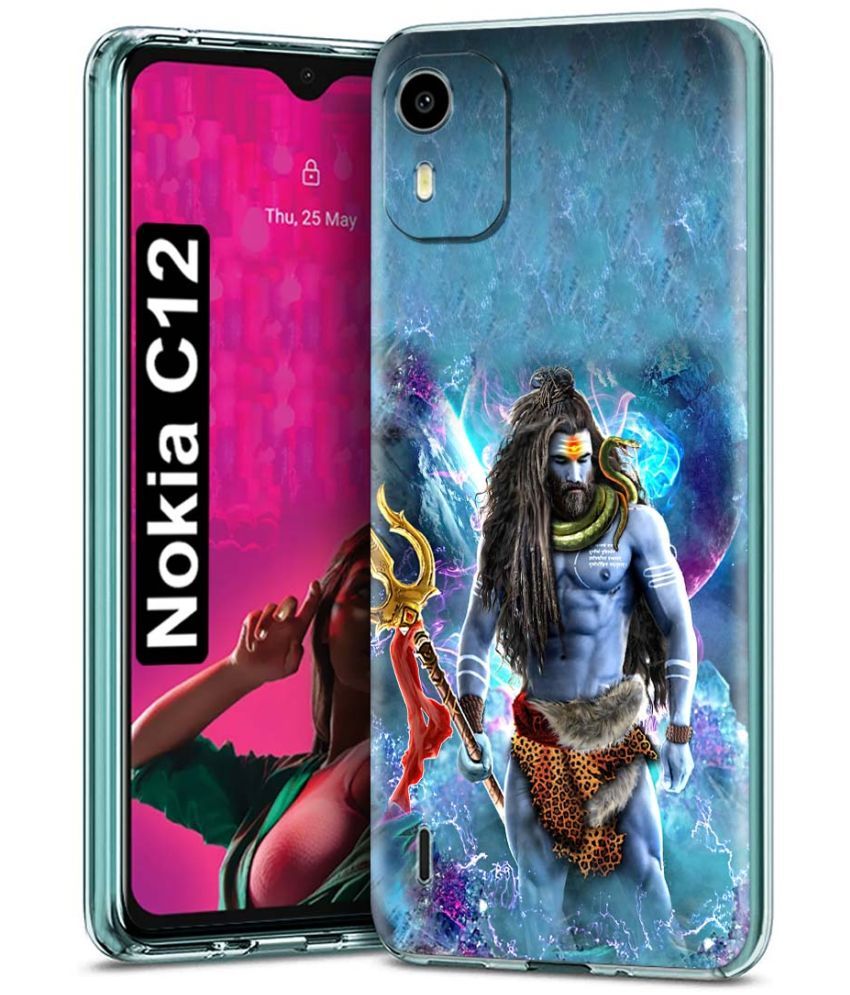     			Fashionury Multicolor Printed Back Cover Silicon Compatible For Nokia C12 ( Pack of 1 )