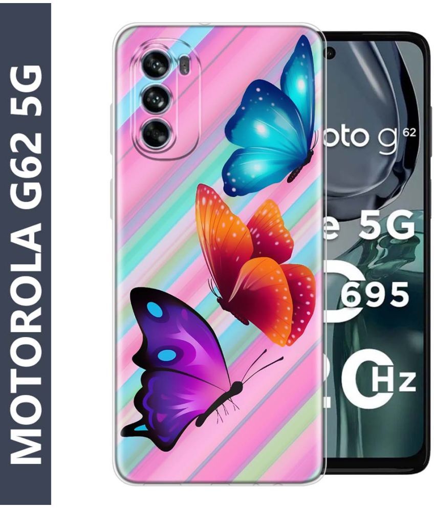     			Fashionury Multicolor Printed Back Cover Silicon Compatible For Motorola G62 5G ( Pack of 1 )