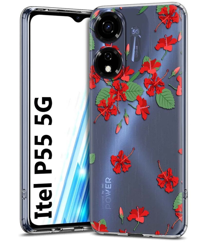     			Fashionury Multicolor Printed Back Cover Silicon Compatible For Itel P55 5G ( Pack of 1 )