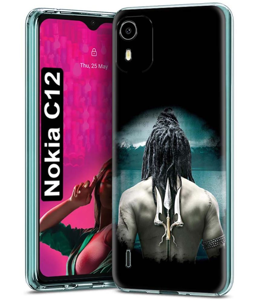     			Fashionury Multicolor Printed Back Cover Silicon Compatible For Nokia C12 ( Pack of 1 )