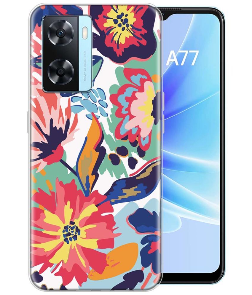     			Fashionury Multicolor Printed Back Cover Silicon Compatible For Oppo A77 ( Pack of 1 )