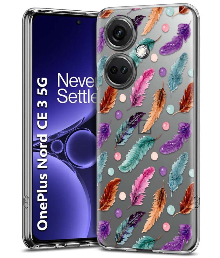     			Fashionury Multicolor Printed Back Cover Silicon Compatible For OnePlus Nord CE 3 5G ( Pack of 1 )