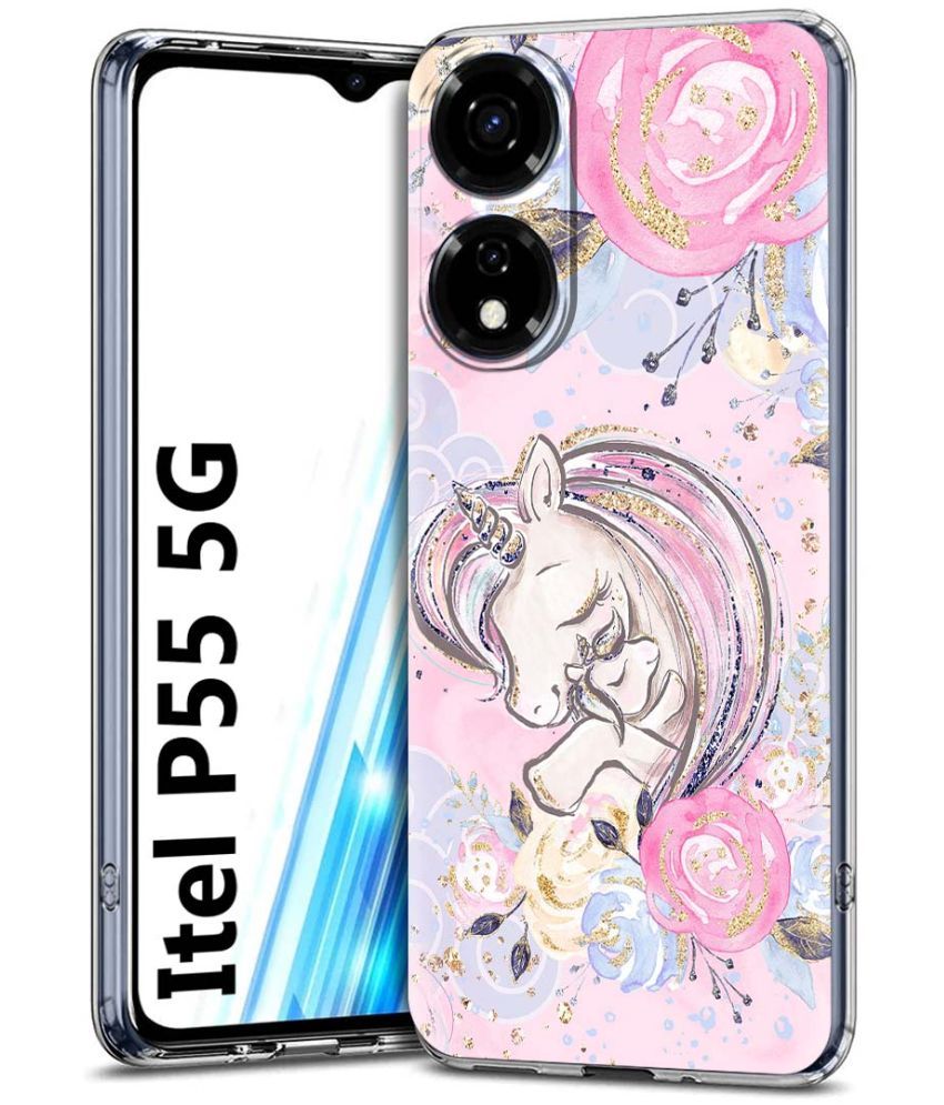     			Fashionury Multicolor Printed Back Cover Silicon Compatible For Itel P55 5G ( Pack of 1 )