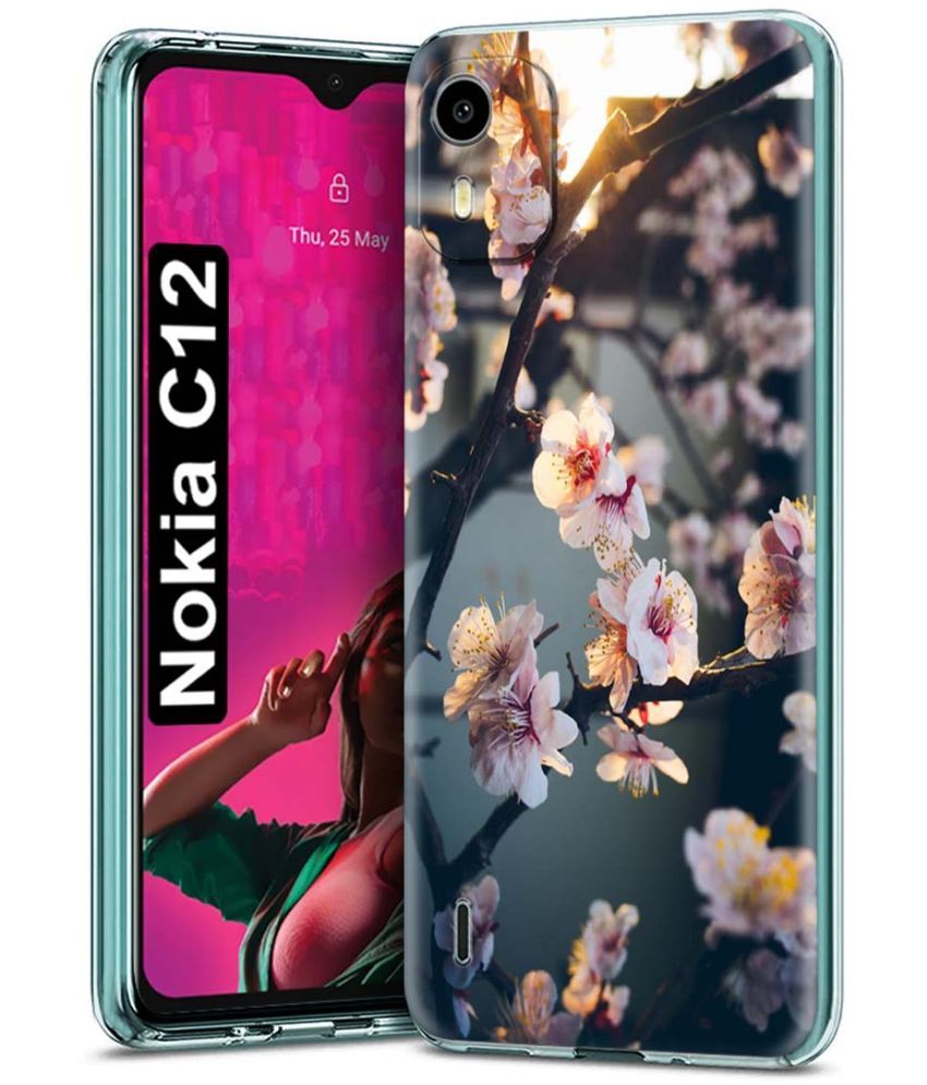     			Fashionury Multicolor Printed Back Cover Silicon Compatible For Nokia C12 ( Pack of 1 )