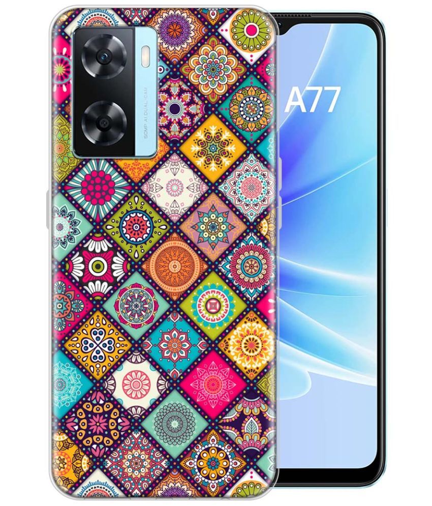     			Fashionury Multicolor Printed Back Cover Silicon Compatible For Oppo A77 ( Pack of 1 )