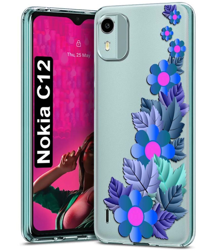     			Fashionury Multicolor Printed Back Cover Silicon Compatible For Nokia C12 ( Pack of 1 )