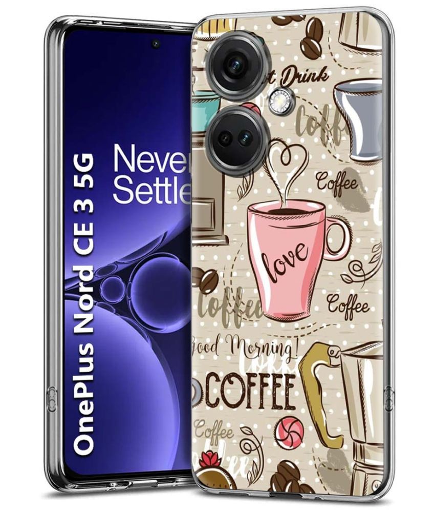     			Fashionury Multicolor Printed Back Cover Silicon Compatible For OnePlus Nord CE 3 5G ( Pack of 1 )